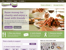 Tablet Screenshot of dinner4good.com